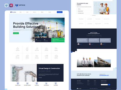 SkyHigh – Construction & Building Elementor Template construction company website construction landing page construction website construction website template