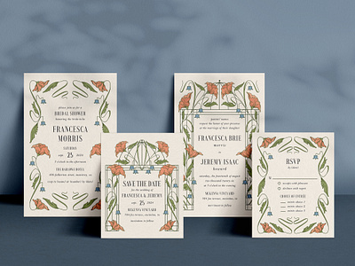 Wedding / Greenhouse Inspired graphic design illustration invitation design wedding