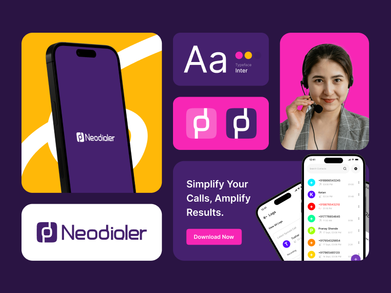 NeoDialer: Logo, Branding and Product Design branding logo motion graphics ui ux