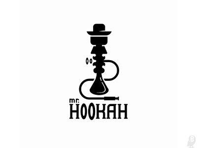 Mr. Hookah bar face faces hookah logo man