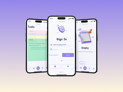 TaskTrove - to-do list app. adaptivedesign appdesign dailyui design figma mobile mobileapp taskapp to do list ui ux