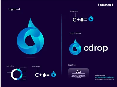 Letter C with DROP icon branding c logo drop logo graphic design letter c with drop icon logo water logo