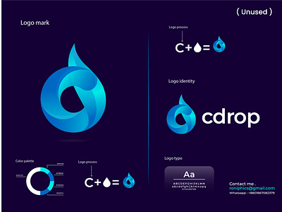 Letter C with DROP icon branding c logo drop logo graphic design letter c with drop icon logo water logo