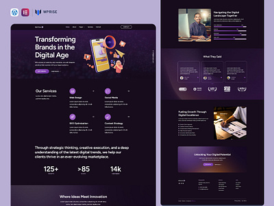 NetGlow – Digital Marketing Agency Elementor Template digital marketing digital marketing web template digital marketing website marketing website