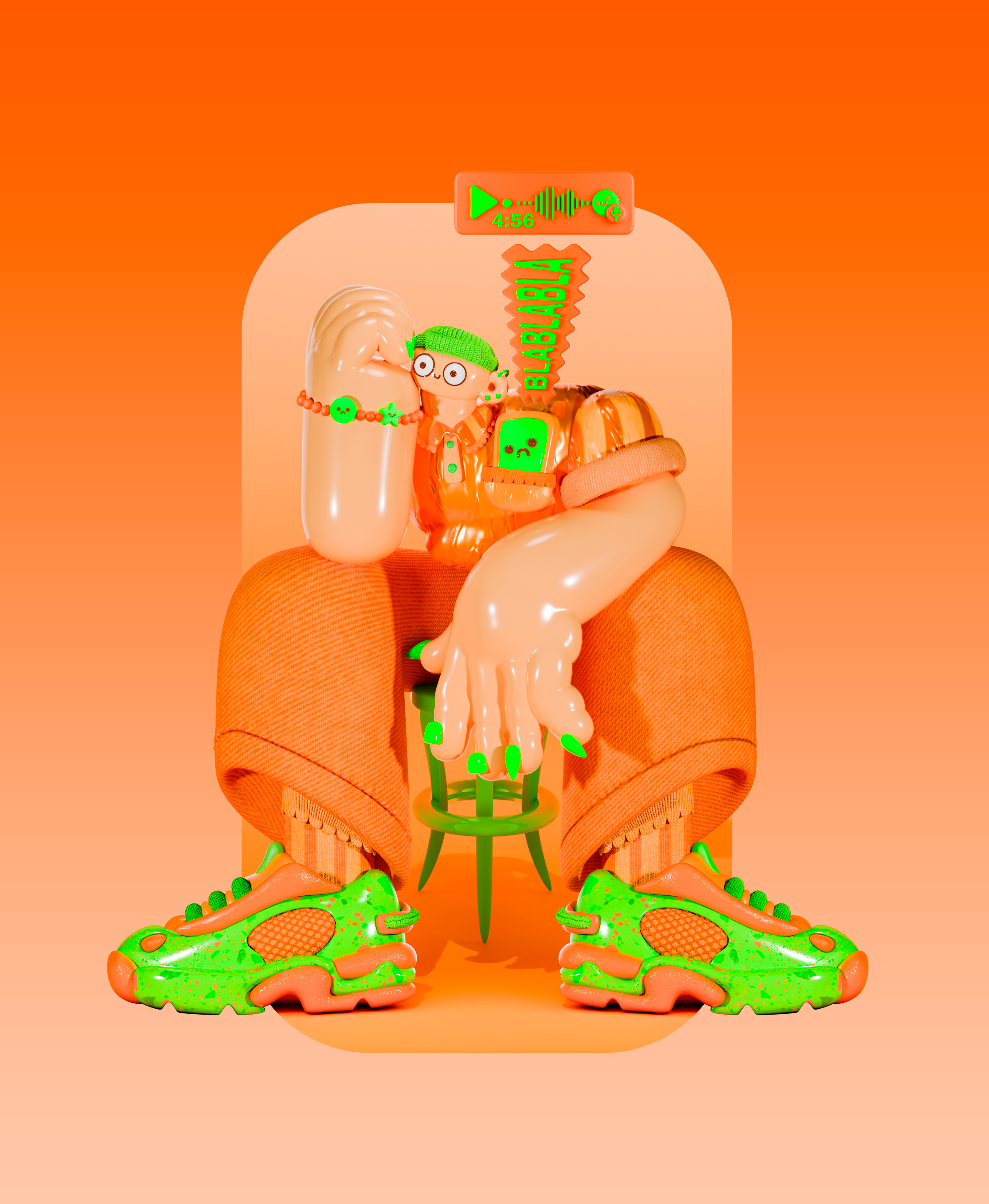 BLABLABLA! 3d blender character design design fashion graphic design illustration