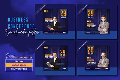 Business Conference Social Media Poster branding business conference business poster graphic design social media social media banner social media poster webinar poster