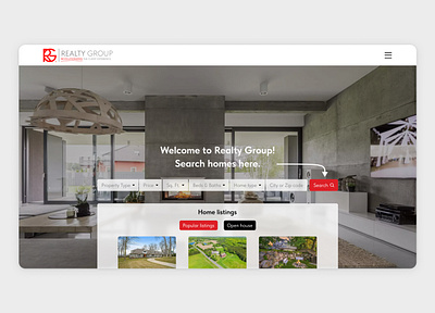 Realy Group - Real Estate Agency real state ui ux web