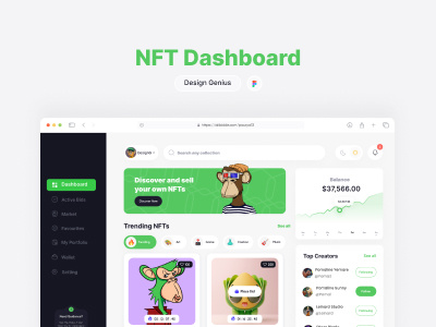 NFT Dashboard bird nft crypto nft dashboard design marketplace nft dashboard uiux web3