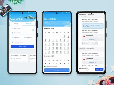 Ticket Booking Flight Prototyping animation figma mobile prototyping ticket ui ux