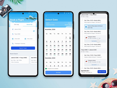 Ticket Booking Flight Prototyping animation figma mobile prototyping ticket ui ux