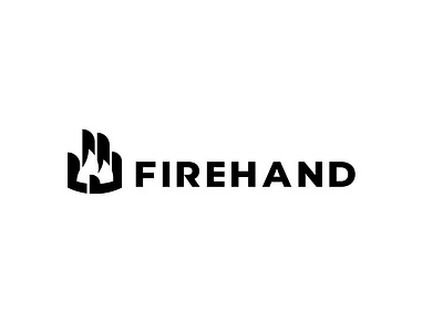 FIREHAND LOGO abstract logo brand identity design studio firehand logo gestalt logo minimalist logo monogram logo studio design logo visual identity wordmark logo