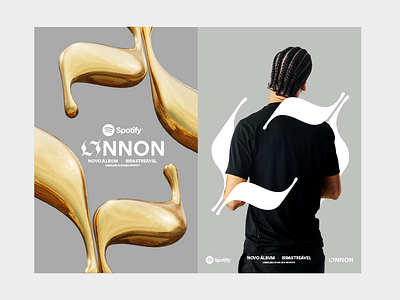 L7NNON gold golden monogram poster spotify