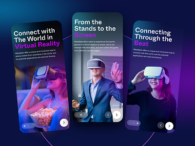 VR Live Event App Onboarding app appdesign event meta metaverse onboarding ui uiux ux virtualreality vr