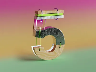 36 days of type - 5 36daysoftype 36daysoftype2024 3d animation blender branding cinema4d design illustration logo motion design motion graphics redshift type typography
