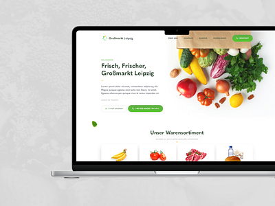 Großmarkt Leipzig - Website Design brnading grocery product ui ux website