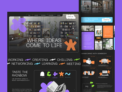 Landing Page Design | Co-Working Space coworking coworking space design fireart graphic design landing page office ui web web design