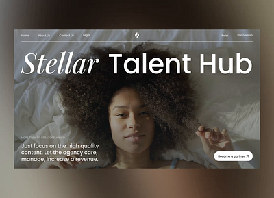 Stellar Talent Hub | Website agency animation design figma hub landing page loading minimal onlyfans site ui ui ux video web design website