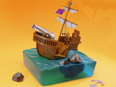 Pirates Game 3d animation cartoon character design funny gamedesign illustration pirates piratesgame ship