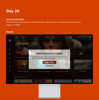 Day 26 Design Challenge: Subscribe Button
