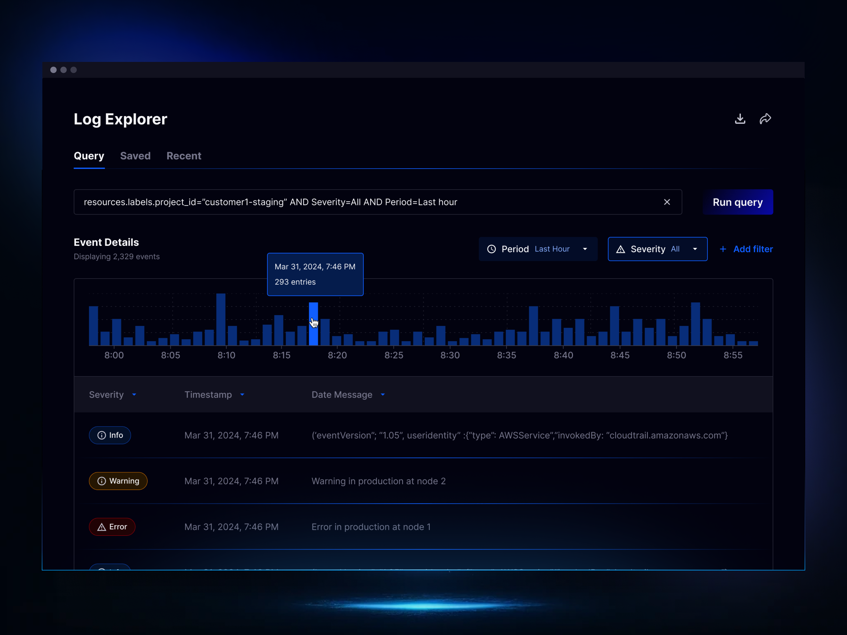 Log Explorer by Kyle Chaplin on Dribbble
