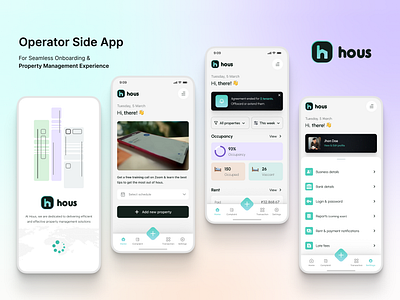 Hous - Operator App (Design Concept) figma operator property propertymanagement tenant uidesign uiux