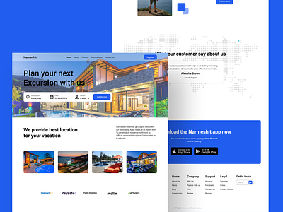 Concept Travel Web Design concept landing page web design