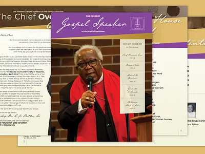 Keith Dominion Gospel Speaker Newsletter 2023 adobe acrobat adobe illustrator adobe indesign adobe photoshop gospel newsletter graphic design graphic designer layout design layout designer newsletter design newsletter designer newsletter layout print design print designer