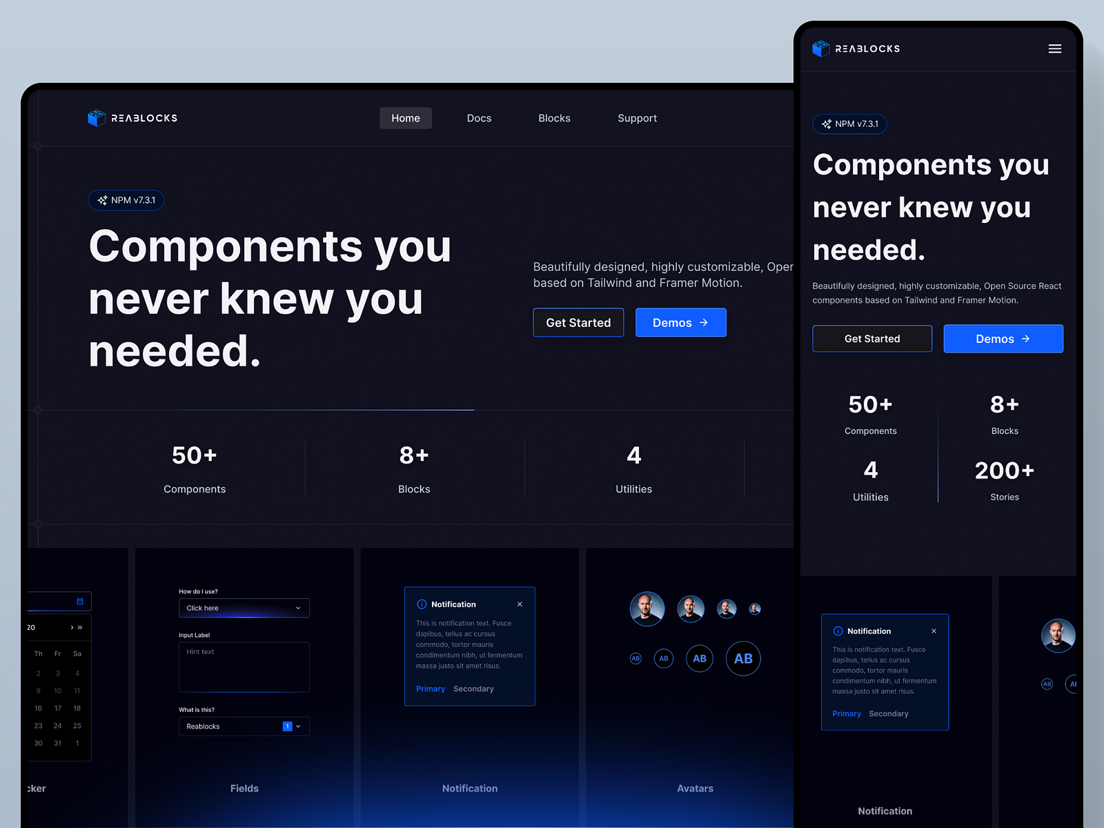 Reablocks Landing Page by Kyle Chaplin on Dribbble