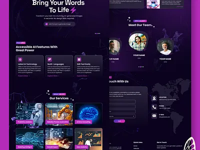 AI Platform Genius Fusion website ai ai web ai website artificial intelligence desin figma figma design ui ui design ux web design website design