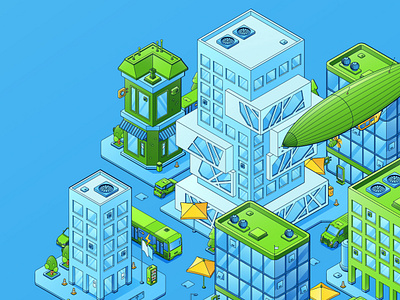 Isometric City 2d art creative design drawing graphic design illustration isometric vector