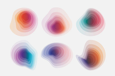 Gradient Topography collection abstract elements abstract shapes backdrops color combinations color palettes colorful creative design elements gradient textures gradient topography collection illustrations multicolored textures transparency effect vector web elements