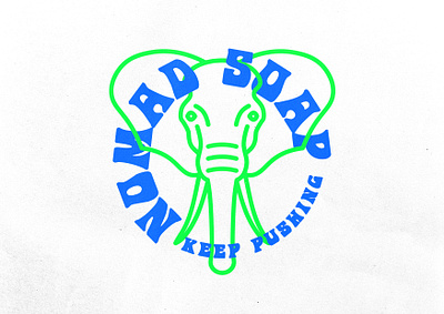 Nomad Soap badge branding company elephant free thinker hippie logo small business soap