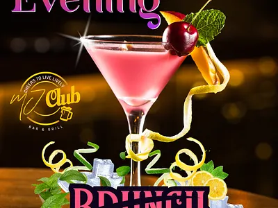 Social Media Post Design for "Evening Brunch" adobe branding canva design facebook graphic design graphic designer instagram logo media photoshop post social
