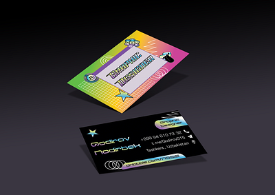 Business card (y2k) graphic design ui
