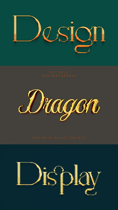 Luxury Text Effect Template light logotype