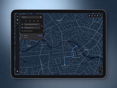Location Tracker – Daily UI – #020 app daily ui dailyui ipad location location tracker map tablet tablet app ui ui ux