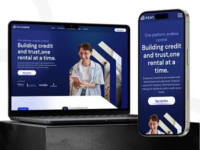 The Rentkeepr Landing Page Design realestatetech ui