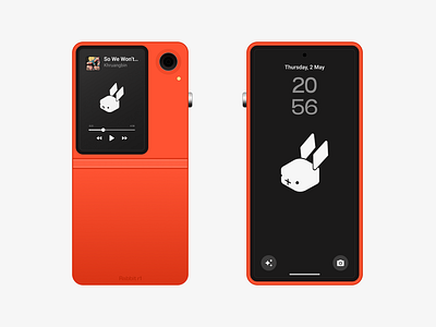 What if Rabbit R1 it’s a phone? ai ai devices android figma music player product design rabbit rabbit r1 smartphone ui ux