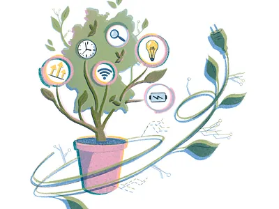 Green Energy artwork digital illustration editorial editorial illustration future green energy illustration industry