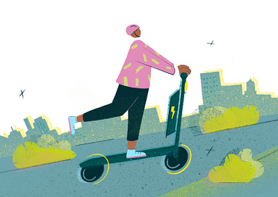 City Mobility artwork city digital illustration editorial editorial illustration green mobility illustration mobility people