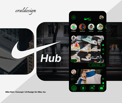 Nike Social Hub x Eral Design adobe app appdesign branding figma graphic design landing page nike photoshop social media ui uidesign uiux uxdesign web design website