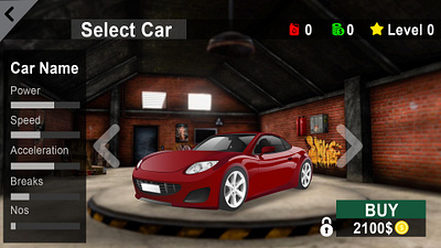 Car Parking 2 Game UI 3d game design graphic design logo ui uiux