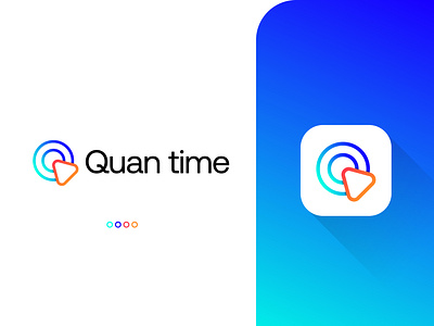 Quan Time App Icon Design app icon brand identity branding design gradient logo logo quantime