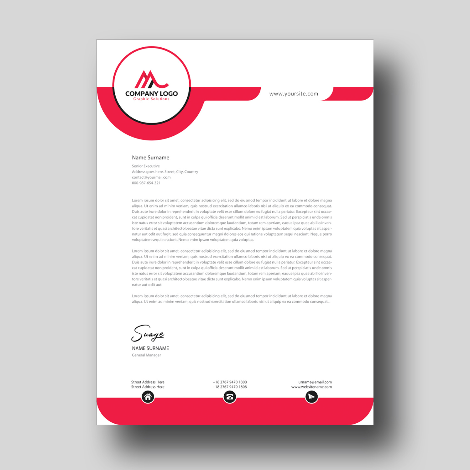 Creative Letterhead design brand brand identity branding card corporate design cover letter creative design design graphic design graphics illustration letterhead print stationery vector