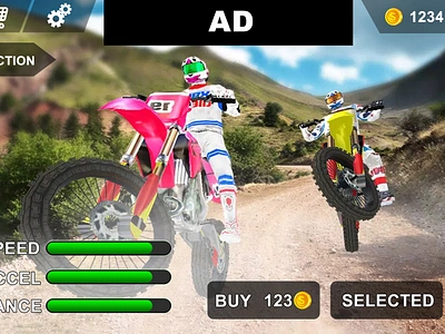 Dirt Bike UI 2d 3d game design graphic design logo ui