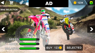 Dirt Bike UI 2d 3d game design graphic design logo ui