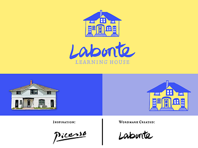 Labonte Learning House | Preschool Logo and Brand Design branding color palette design graphic design hand drawn hand lettering house icon illustration impressionism learning logo montessori picasso post impressionism preschool typography vector wordmark