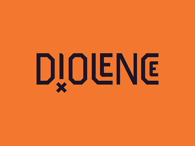 Diolence lettering logo typography