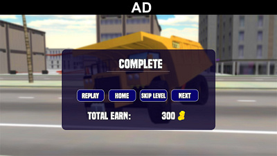 Dumper Truck UI 2d 3d 3d game game design graphic design logo ui