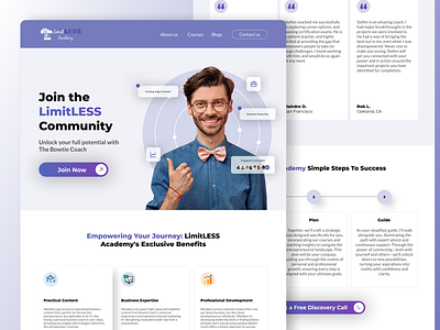 Landing page for personal business coaching branding coaching course design minimal modern ui webdesign
